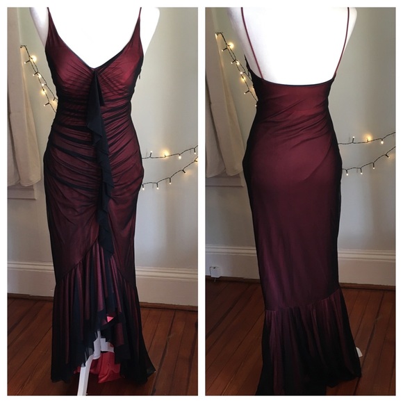 black mesh overlay dress